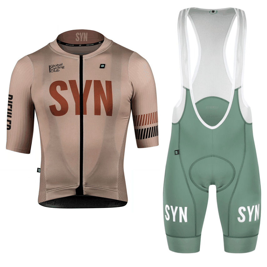 Cycling Community - SYN-Maillot de cyclisme marron à manches