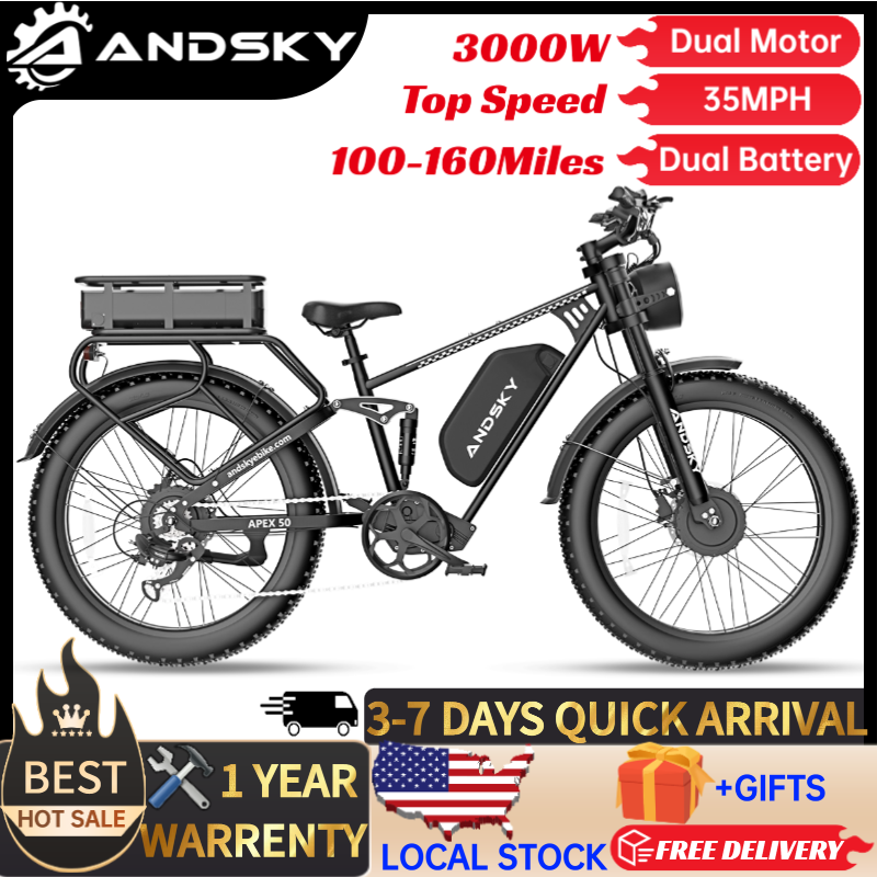Commuting On Road Bike - Vélo électrique tout-terrain ANDSKY Apex50 AWD